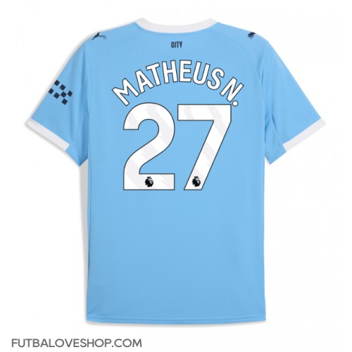 Dres Manchester City Matheus Nunes #27 Domáci 2025-26 Krátky Rukáv